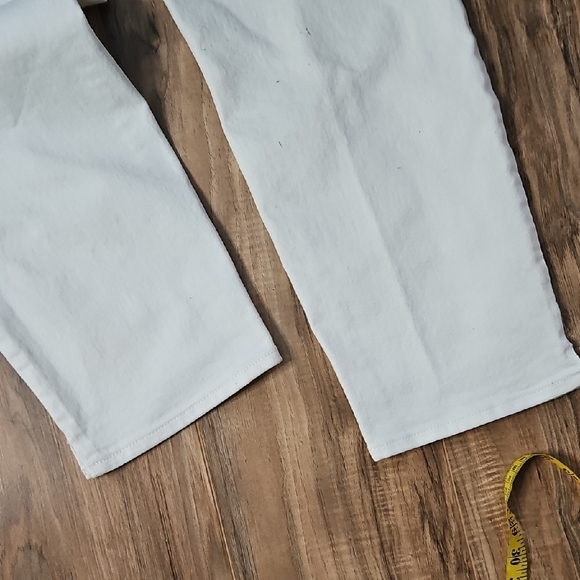 Old Navy Mid Rise Straight Women's White Jeans - Picture 10 of 12